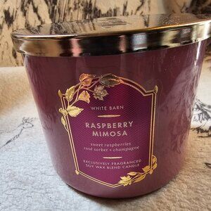 New! Bath and Body Works 3-wick candle Raspberry Mimosa